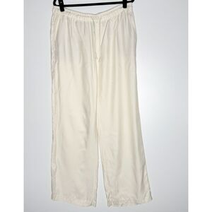 NEW Zara Fluid Wide Leg Drawstring High Rise Pocket Pant Women's Size XL